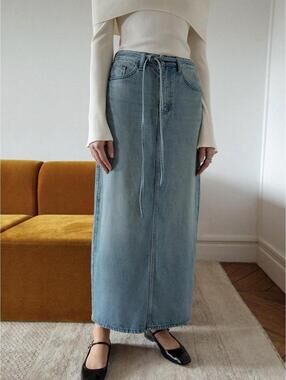 Pixie Market 100% Cotton Denim Maxi Skirt - Women's Large NWOT